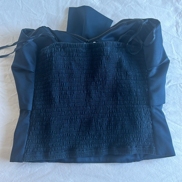 Navy corset strapless top - Picture 2 of 2